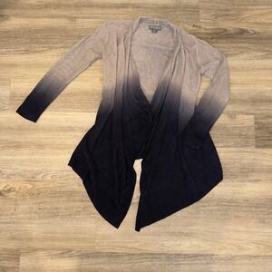 Barefoot Dreams Cozychic Lite Cardigan S M Ombre Waterfall Open Front Drape